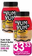 Yum Yum Peanut Butter (Smooth Or Crunchy Only)-6x800g