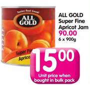 All Gold Super Fine Apricot Jam-6x900g