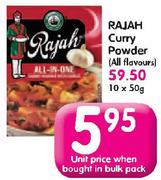 Rajah Curry Powder(All Flavours)-10x50g