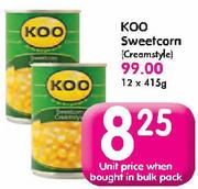 Koo Sweetcorn(Creamstyle)-12x415g