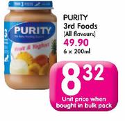 Purity 3rd Foods(All Flavours)-6X200ml