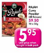 Rajah Curry Powder(All Flavours)-10x50g