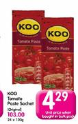 Koo Tomato Paste Sachet(Original)-24x100g