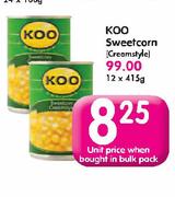 Koo Sweetcorn(Creamstyle)-12x415g