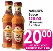Nando's Sauce(All Variants)-6x250ml