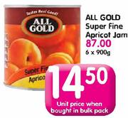 All Gold Super Fine Apricot Jam-6x900g