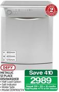 Defy Metallic 12 Place Dishwasher DDW169/174.