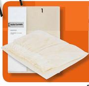 PnP Plain Vaile Kitchen Curtain White Or Champagne-290x120cm Each