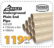 Smarley Underground Plain End Pipe ULE420-Each