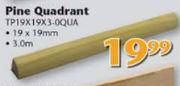 Pine Quadrant TP19x19x3.0QUA