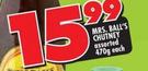 Mrs. Ball's Chutney Assorted-470g