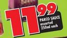 Pakco Sauce Assorted-250ml