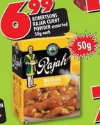Robertsons Rajah Curry Powder Assorted-50g 