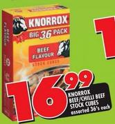 Knorrox Beef/Chilli Beef Stock Cubes Assorted-36's
