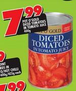 Pot O' Gold Diced Tomatoes In Tomato Juice-400g