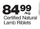 Certified Natural Lamb Riblets-1kg