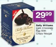 Sally Williams dark Chocolate Egg With Crispy Nougat-110gm