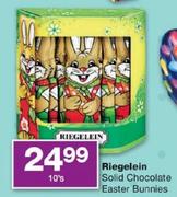 Riegelein Solid Chocolate Easter Bunnies-10's