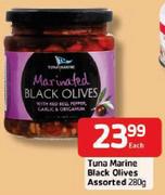 Tuna Marine Black Olives-280gm Each