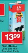 First Choice Long Life Mix Assorted-1.5L