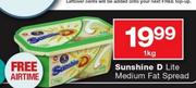 Sunshine D Lite Medium fat Spread-1kg