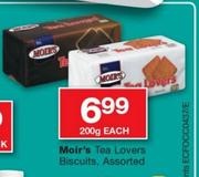 Moir's Tea Lovers Biscuits-200g Assorted Each
