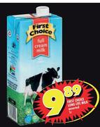 First Choice Long Life Milk Assorted-1L