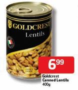 Goldcrest Canned Lentils - 400g Each