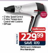 Mellerware Crimson Pro Hairdryer