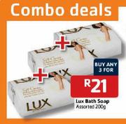 Lux Bath Soap Assorted-3 x 200g