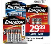 Energizer Max AA-4 Pack Each