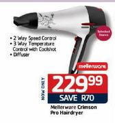 Mellerware Crimson Pro Hair Dryer