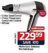 Mellerware Crimson Pro Hair Dryer