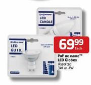 PnP no name LED Globes Assorted-3W or 4W Each