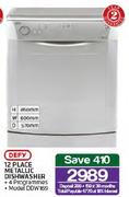 Defy 12 Place Metallic Dishwasher(DDW169)