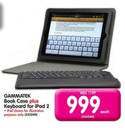 Gammatek Book Case+ Keyboard For Ipad 2-Each