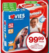 Lovies Disposable Nappies Huggies Dry Comfort Disposable Nappies-Per Pack
