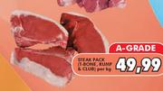 Steak Pack(T-Bone, Rump & Club)-Per Kg