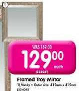 Framed Troy Mirror(Outer Size:415mmx415mm)-Each
