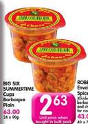 Big Six Summertime Cups Barboque Plain-90gm Each