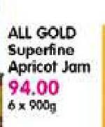 All Gold Superfine Apricof Jam-6x900gm