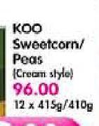 Koo Sweetcorn/Peas(Cream Style)-12x415/410gm