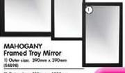 Mahogany Framed Troy Mirror Outer Size-390mm x 390mm Each