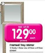 Framed Troy Mirror Vanity Outer Size-415mm x 415mm Each