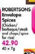 Robertsons Envelope Spices (Chicken / Barbecue / Steak And Chops / Spice For Rice)-40 x 7g