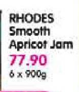 Rhodes Smooth Apricot Jam-6 x 900g