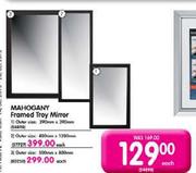 Mahogany Framed Troy Mirror(390mmX390mm)-Each