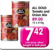  All Gold Tomato And Onion Mix-410g Each
