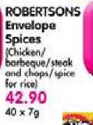 Robertsons Envelope Spices(Chicken/Steak And Chops/Spice For Rice)-40X7g