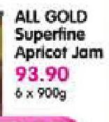 All Gold Superfine Apricot Jam - 6X900g